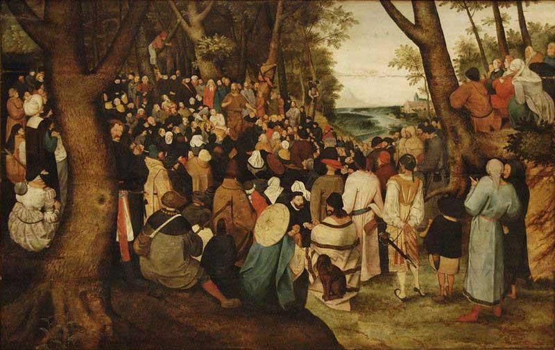 Pieter Brueghel the Younger The Preaching of St. John the Baptist. Germany oil painting art